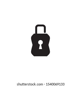 Padlock icon logo design vector illustration template