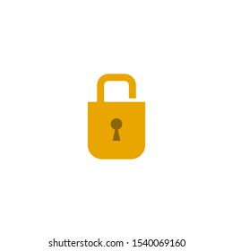 Padlock icon logo design vector illustration template