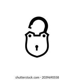Padlock icon or logo vector design