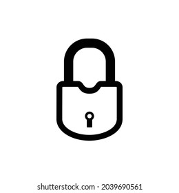 Icono de bloqueo o diseño vectorial de logotipo