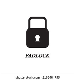 Padlock icon logo vector design