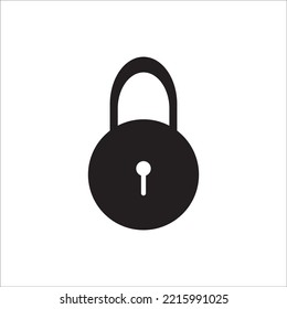 padlock icon logo vector design