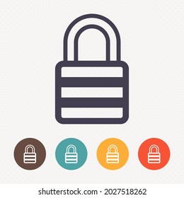 Padlock icon on dot pattern background
