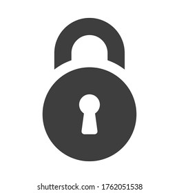 Padlock icon on white background