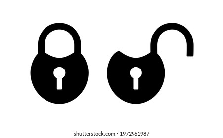 padlock icon on white background