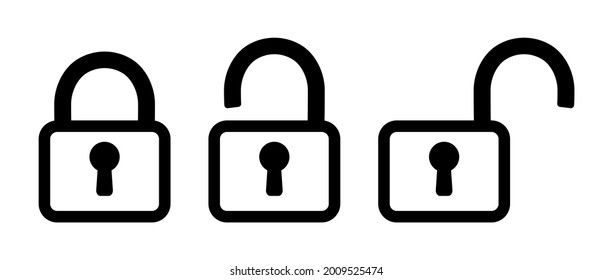 padlock icon on white background