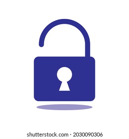 Padlock-Symbol auf weißem Hintergrund, Flaches Design. EPS10-Vektor.