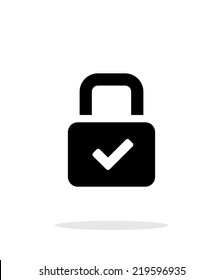 Padlock icon on white background. Vector illustration.