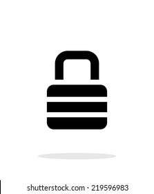 Padlock icon on white background. Vector illustration.