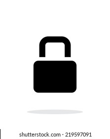 Padlock icon on white background. Vector illustration.