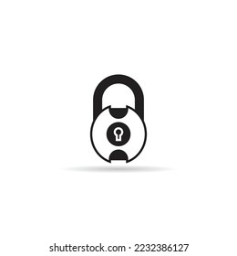 padlock icon on white background
