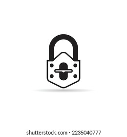 padlock icon on white background