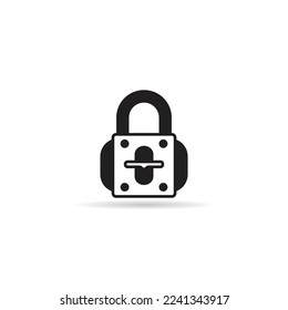 padlock icon on white background