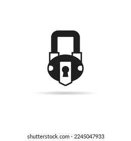 padlock icon on white background