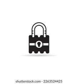 Padlock-Symbol auf weißem Hintergrund