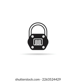 padlock icon on white background