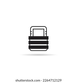 icono de candado en fondo blanco