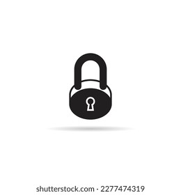 padlock icon on white background