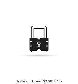 padlock icon on white background