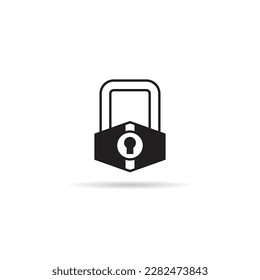 padlock icon on white background