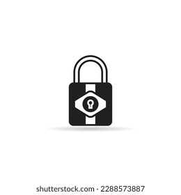 Padlock-Symbol auf weißem Hintergrund