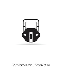 icono de candado en fondo blanco