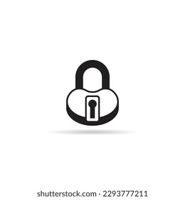 icono de candado en fondo blanco