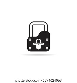 icono de candado en fondo blanco