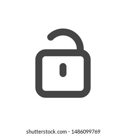 Padlock Icon with Outline Style