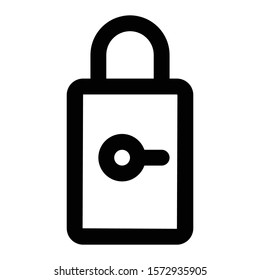 padlock icon outline vector design