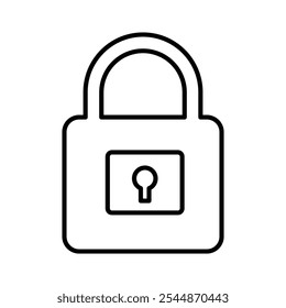 Padlock icon Outline vector for web ui