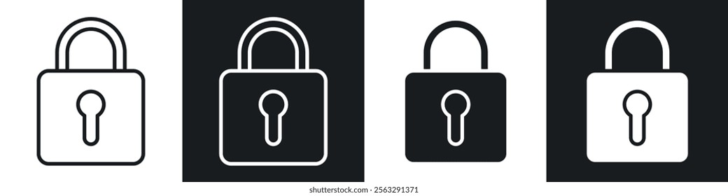 Padlock icon pack for app and website ui designs.