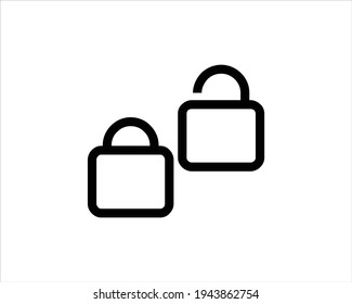 Icono de candado. Ilustración vectorial de icono de contraseña.