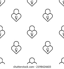 padlock icon pattern. Seamless padlock pattern on white background.