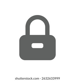 padlock icon portrait, house padlock, fence, vector, white background illustration