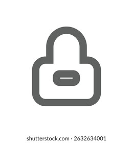 padlock icon portrait, house padlock, fence, vector, white background illustration