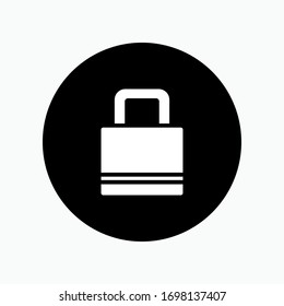 Icono Padlock. Símbolo de protección, cuarentena o seguridad. Signo de bloqueo - Vector.