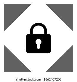 Padlock icon. Protection symbol. Vector illustration.