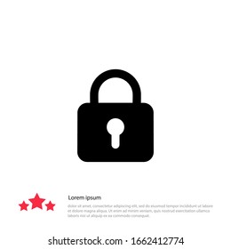 Padlock icon. Protection symbol. Vector illustration.