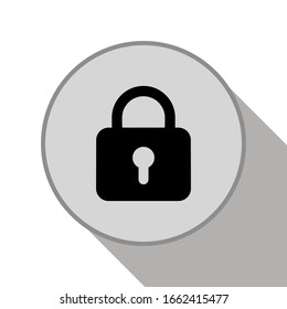 Padlock icon. Protection symbol. Vector illustration.