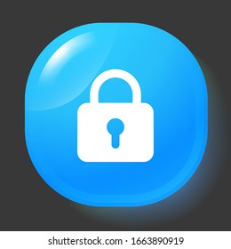 Padlock icon. Protection symbol. Vector illustration.