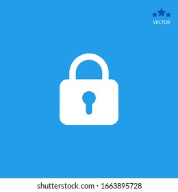 Padlock icon. Protection symbol. Vector illustration.