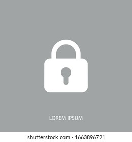 Padlock icon. Protection symbol. Vector illustration.
