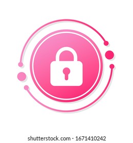 Padlock icon. Protection symbol. Vector illustration.