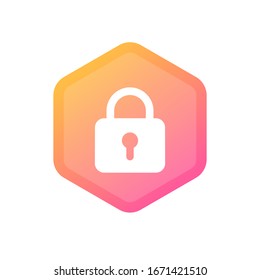 Padlock icon. Protection symbol. Vector illustration.