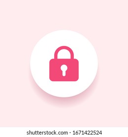 Padlock icon. Protection symbol. Vector illustration.