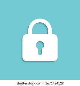 Padlock icon. Protection symbol. Vector illustration.