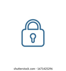 Padlock icon. Protection symbol. Vector illustration.