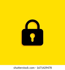 Padlock icon. Protection symbol. Vector illustration.