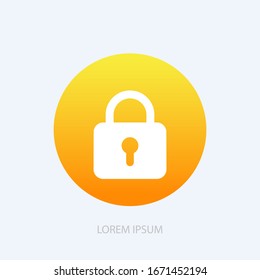 Padlock icon. Protection symbol. Vector illustration.